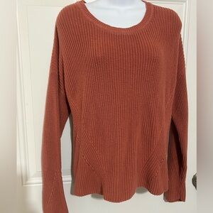 Lucky Brand Women's Rust Crew Neck Sweater